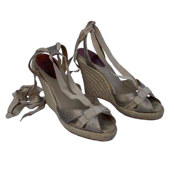 Christian Louboutin "Isa" Espadrille Wedges (Size 40/US 10) - Picture 13 of 13